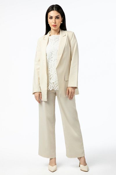 RİNA When Life Gives Lemons Casual Pant Beige