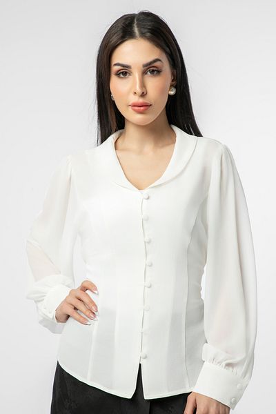 RİNA Skm/ Black & White Blouse Off White