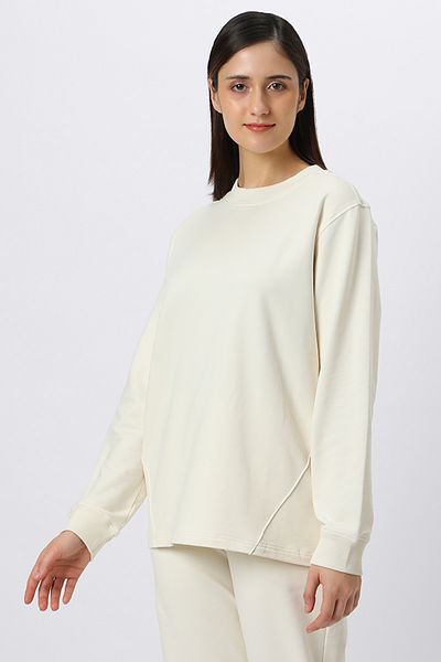 RİNA Basic Sweatshirts Off White