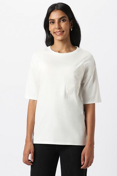 RİNA Table Top02 Short Sleeve T-shirt Off White