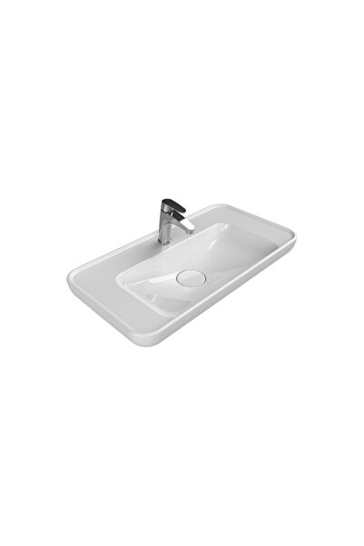 Turkuaz Cerastyle Lal Tezgah Üstü Lavabo 80*42 Cm