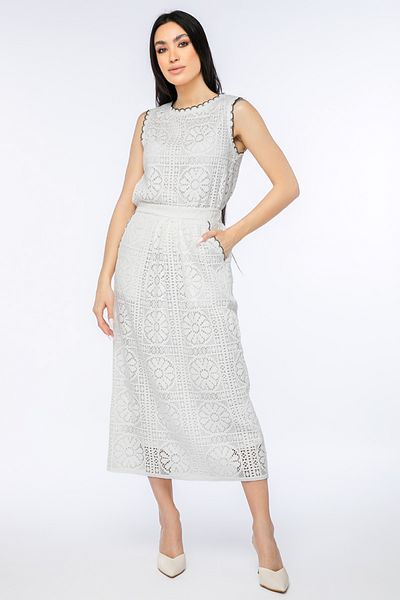 RİNA Neturals Maxi Skirt Off White