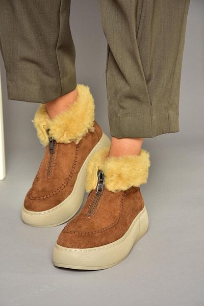 Fox Shoes Τ 811231102   Tan Suede Γυναικείες Μπότες