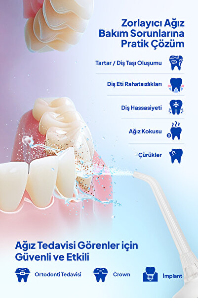 Fakir Probiwash Ağız Duşu Taşınabilir,şarjlı Diş Teli-ortodonti Ağız Duşu 6 Farklı Başlık