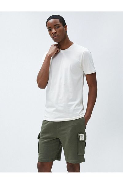 Koton Σορτς Cargo Slim Cut με λεπτομέρεια τσέπης και δαντέλα στη μέση