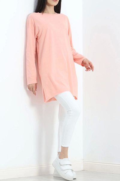 GUZZYİŞLETME Suprem Salmon Tunic with Side Slits - 20215.1567