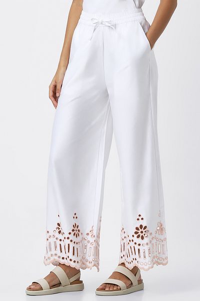 Blue Age White Story Woven Trouser White