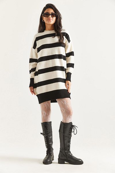 İKLİM LİFE STRIPED KNIT TUNIC