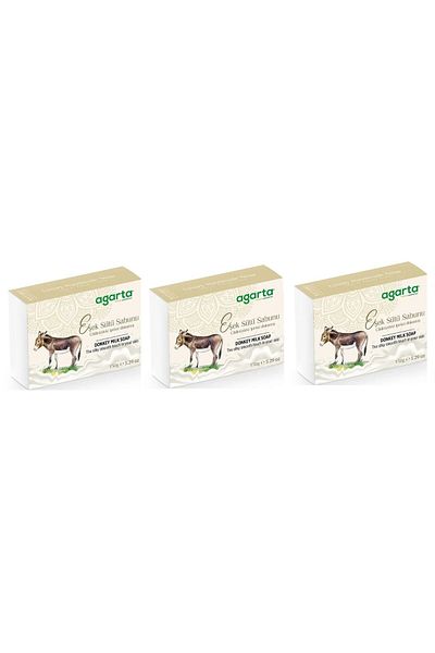 Agarta Natural Handmade Donkey Milk Soap 150 g X 3 Pieces