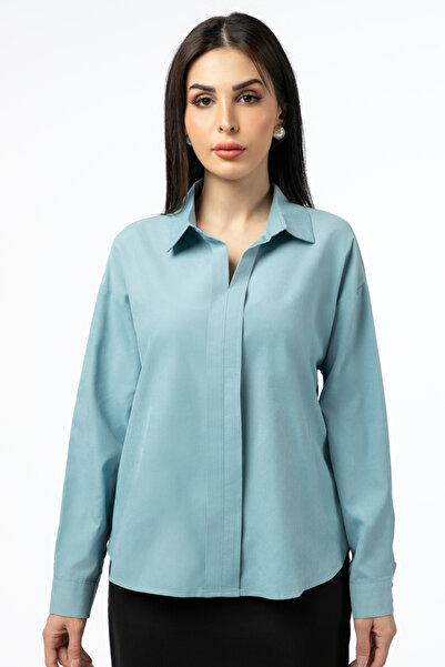 RİNA Back To Work Core Shirt Blue