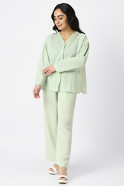 RİNA Basic Casual Pant Mint