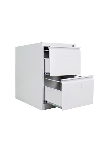 RafBurada Ofis 2'li Gri Klasör Dolabı