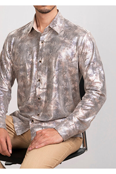 Mondo Metalik Desenli Gömlek