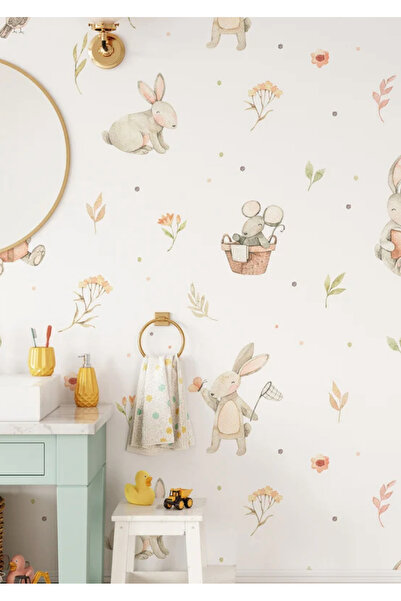 WALLHUMAN İzci Tavşanlar Çocuk Odası Duvar Stickerı