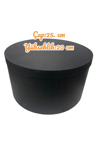 PAZARAKOŞ Gift Box Flower Box Large Size Round Box Diameter: 25 cm Height: 20 cm