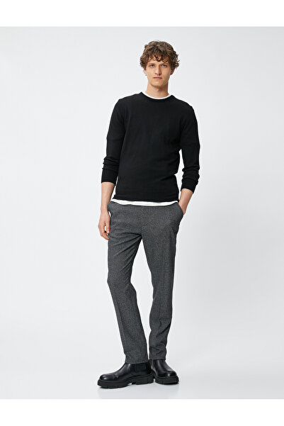 Koton Wrapped Woven Trousers with Pocket Detail and Buttons