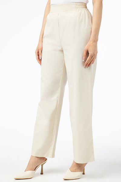 RİNA When Life Gives Lemons Casual Pant Beige