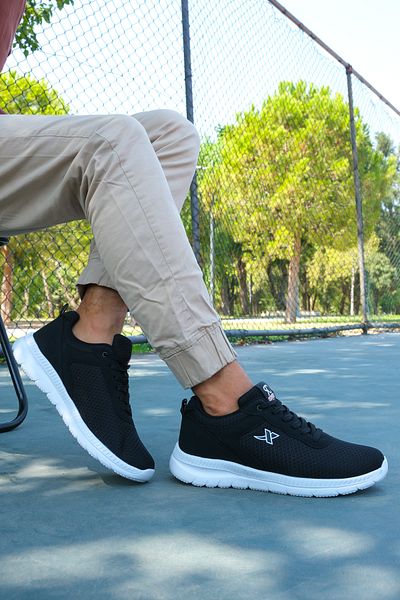 Riccon Černobílé unisex ultra lehké tenisky0012065
