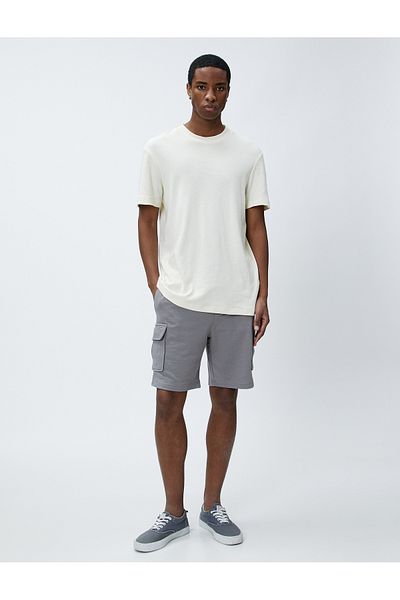 Koton Cargo Shorts Slim Cut with Pocket Detail and Lace Waist
