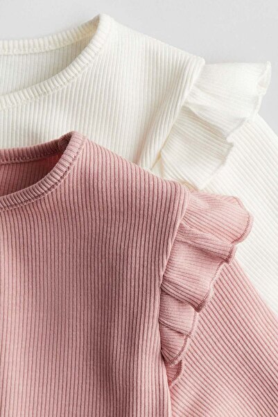 H&M 2-pack ribbed cotton tops