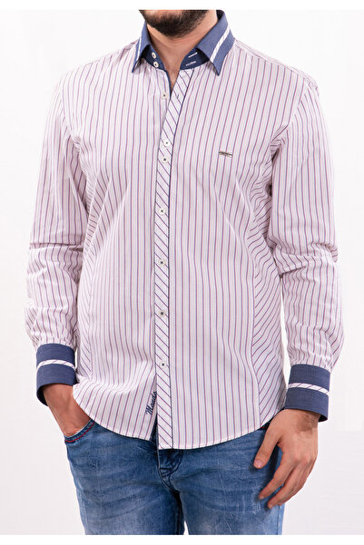 Mondo Beyaz Çizgili Gömlek