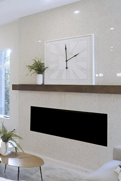 Casi Home Elektrikli Dekoratif Şömine - 180x35x18 Cm - Dahili Odun Sesi, Blue...