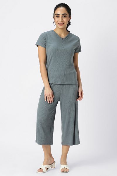 RİNA Essentials Culotte Pant Gray