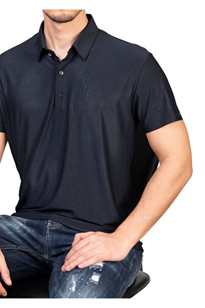 Mondo Yılan Derisi Desenli Polo Yaka T-Shirt