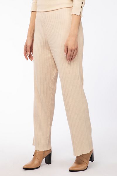 RİNA Basic Knitwear Pant Off White