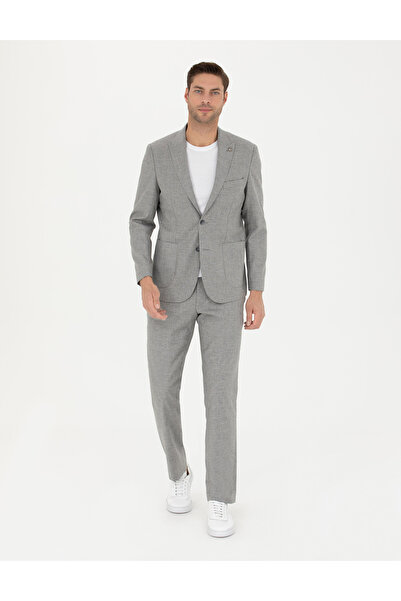 Pierre Cardin Gray Slim Fit Wool Blend Suit 50273542-Vr024