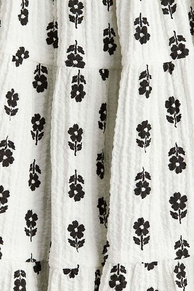 H&M Tiered seersucker skirt