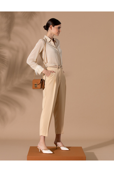 Pierre Cardin Bej Kumaş Pantolon 50269307-VR011