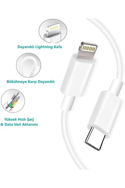 Trendup 25W Lightning Hızlı Şarj Seti - iPhone ve iPad Uyumlu, Güvenli ve Hızlı Şarj İmkanı