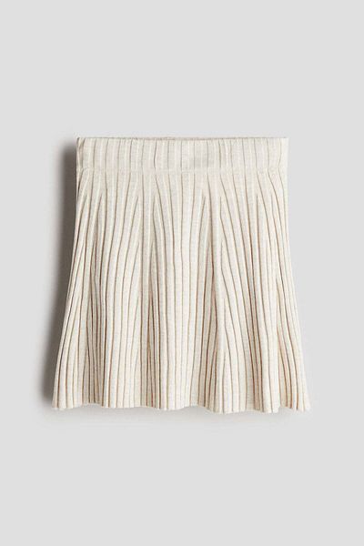 H&M Rib-knit A-line skirt