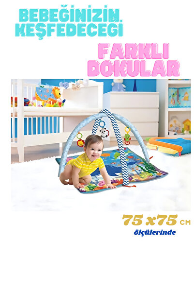 Furkan Toys Babies Okyanus Desen Takılıp Çıkarılabilir Oyun Halısı
