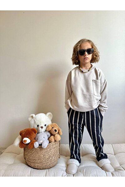 hira kids collection بدلة رياضية مخططة أنيقة للأولاد
