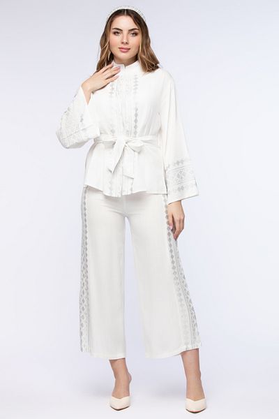 RİNA Sweet Lokma Casual Pant Off White