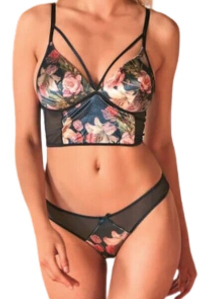 Anıl Синій оксамитовий жіночий бюстгальтер - 4217