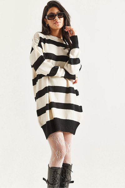 İKLİM LİFE STRIPED KNIT TUNIC