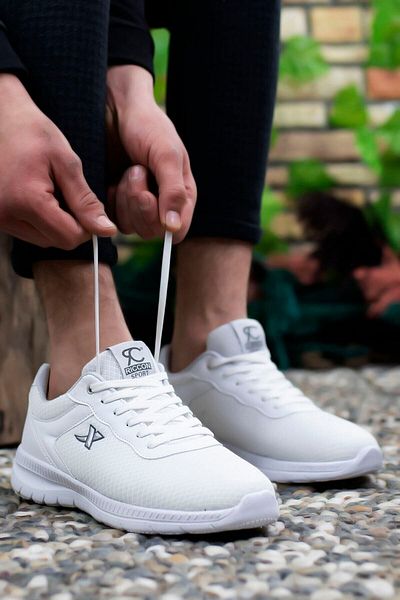 Riccon Weiß Weiß Unisex Ultra Light Sneaker0012065