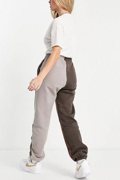 Nike Color Block Loose Fit Pant Loose Cut Women's Sweatpants Brown
