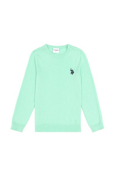 U.S. Polo Assn. Boy's Mint Basic Crew Neck Sweater 50294188 -Vr090