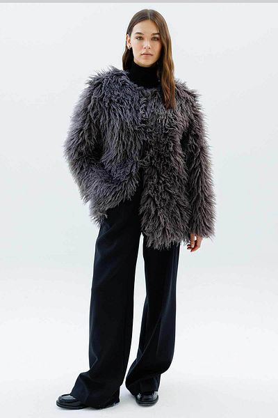 Hooopstore Επιλογή Puffy Furry Anthracite Jacket