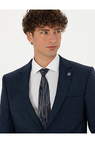 Pierre Cardin %100 Yün Lacivert Slim Fit Takım Elbise 50274245-VR033