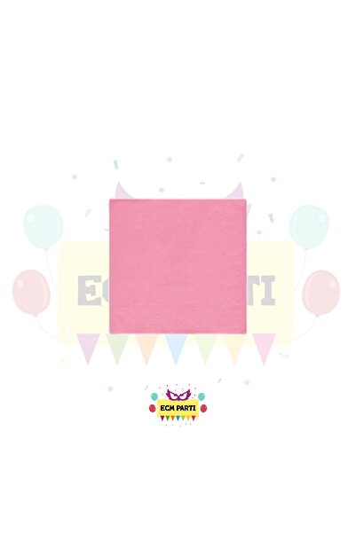 ECM PARTI مناديل بلون وردي سادة 20 قطعة - لوازم مجموعة حفلات أعياد الميلاد