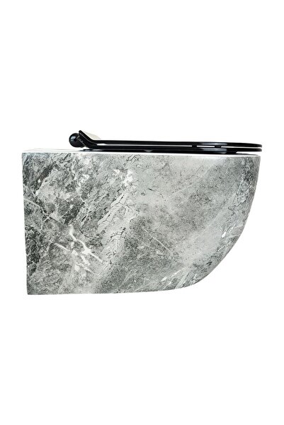 Genel Markalar Bıga Antrasıt Kanalsız Asma Klozet+Soft Kapak Wh-828+Cs-22