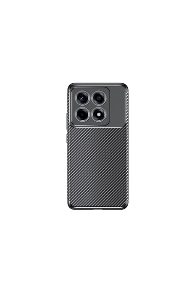 noktaks Xiaomi Mi 14t Compatible - Case Auto Focus Carbon  Silicone Cover - Black - T33975