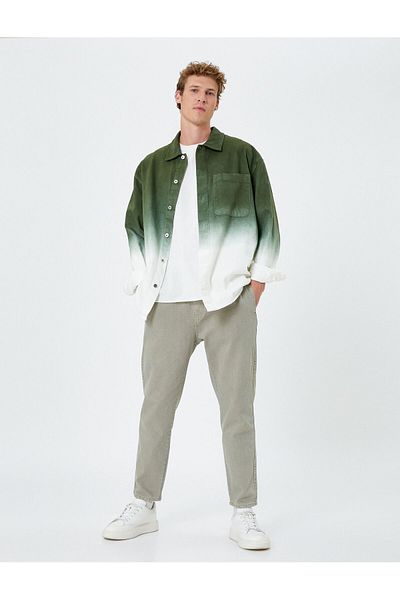Koton Pantaloni Canvas Buzunar Bumbac