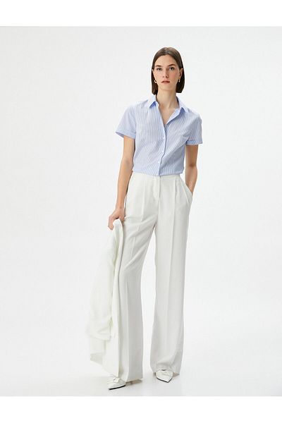 Koton Short Sleeve Shirt Buttoned Basic Slim Fit