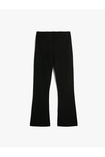 Koton Spanische Leggings mit geripptem Bein und normaler Taille